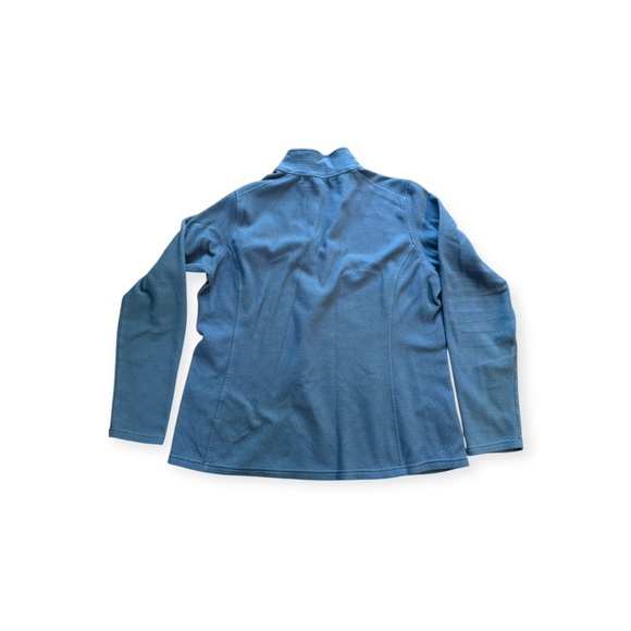 Women’s The North Face Blue/Lime Fleece Quarter Zip Pullover - Picture 5 of 6